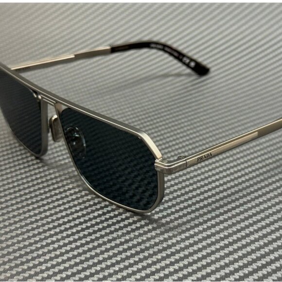 PRADA Matte Gunmetal Grey Men's 59 mm Sunglasses - Picture 1 of 5
